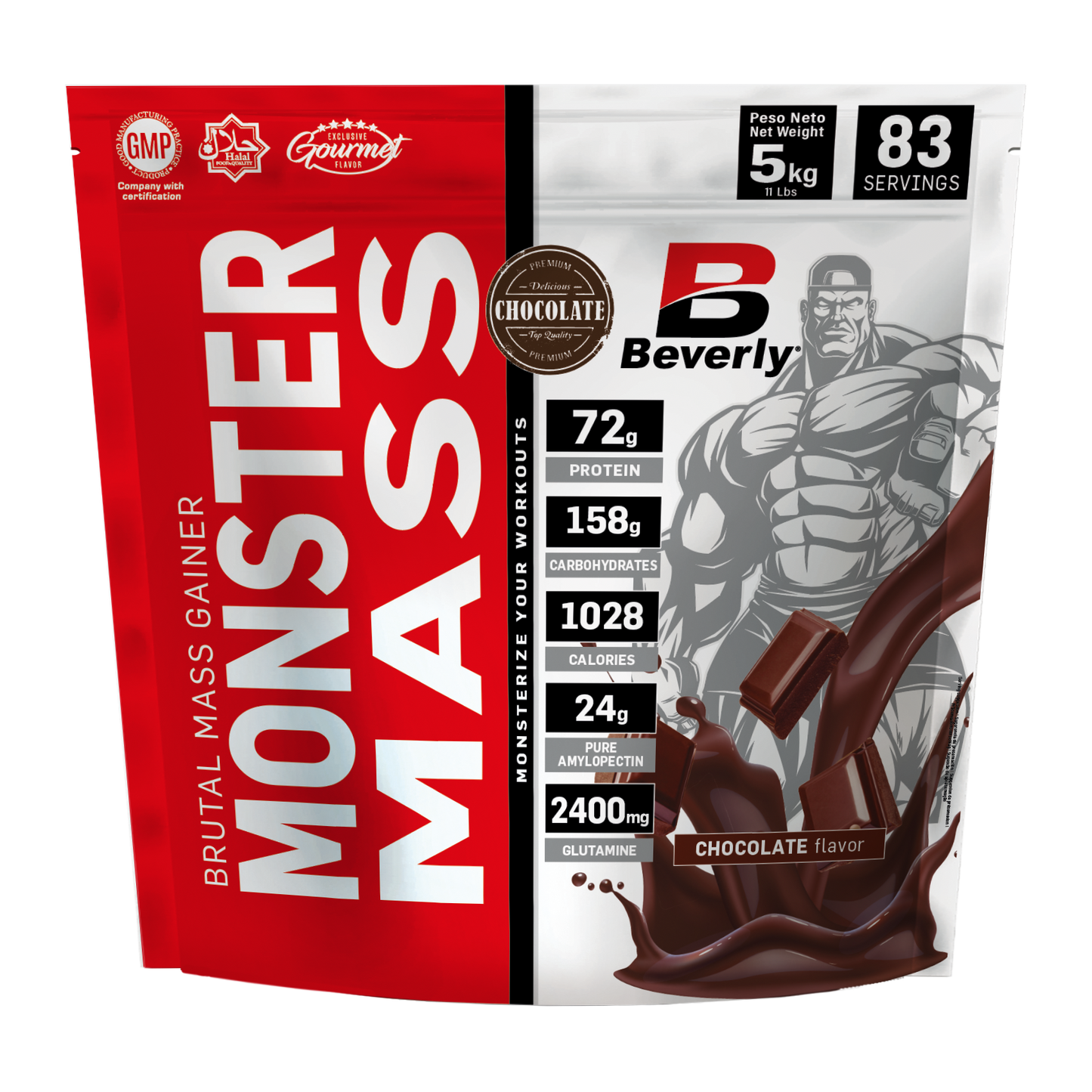 MASS GAINER MONSTER MASS CHOCOLAT 5 KG