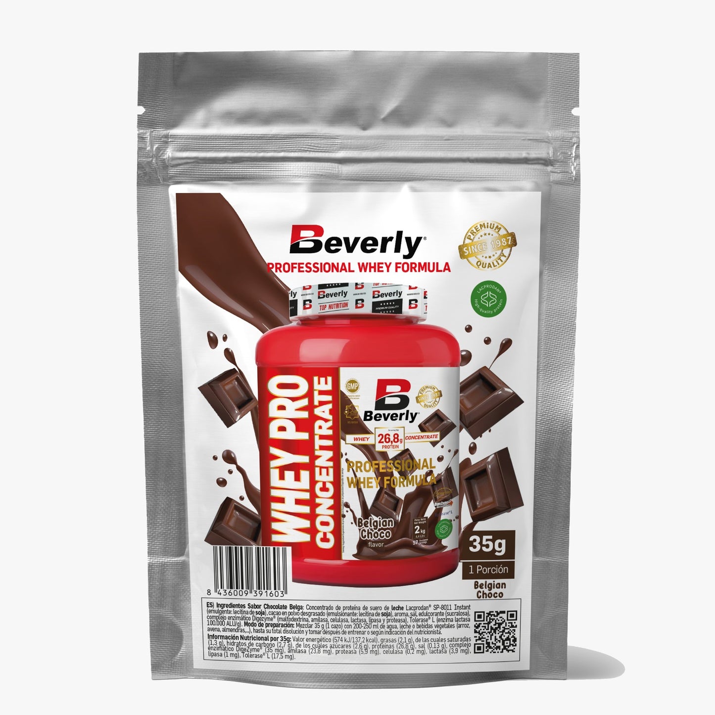 MONODOSE WHEY PRO CHOCOLAT BELGE 35G