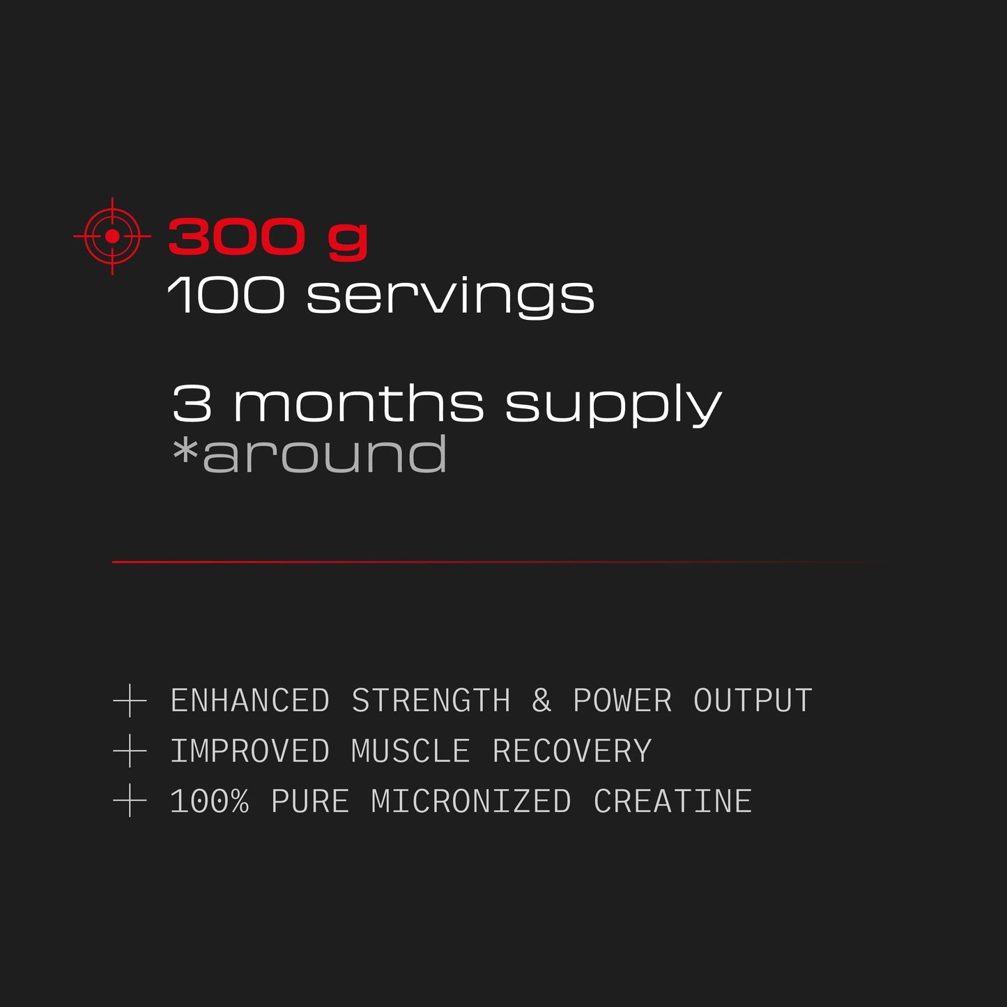 CREATINE MONOHYDRATE 300G