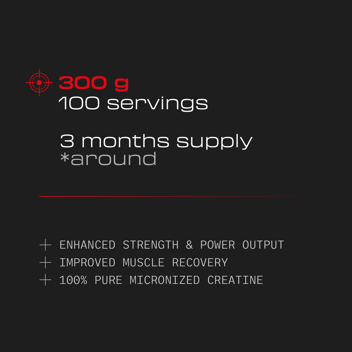 CREATINE MONOHYDRATE 300G