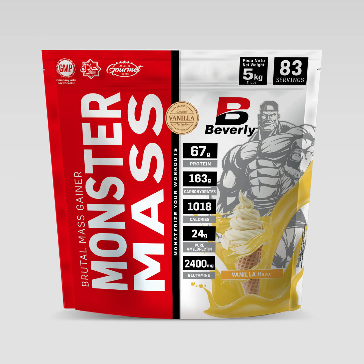 MASS GAINER MONSTER MASS VANILLE 5KG
