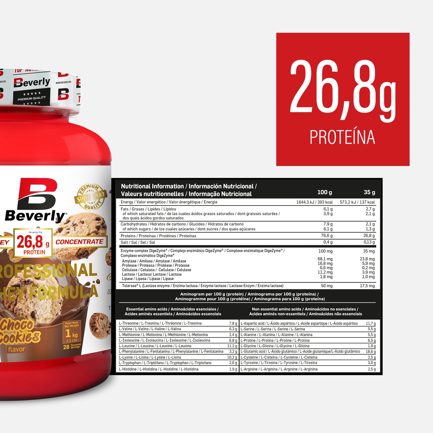 WHEY PRO CONCENTRATE - 1 KG -CHOCO COOKIE